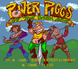 Power Piggs of the Dark Age (Europe) Title Screen